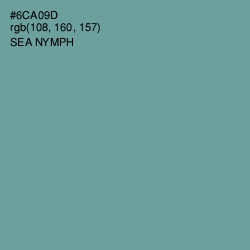 #6CA09D - Sea Nymph Color Image